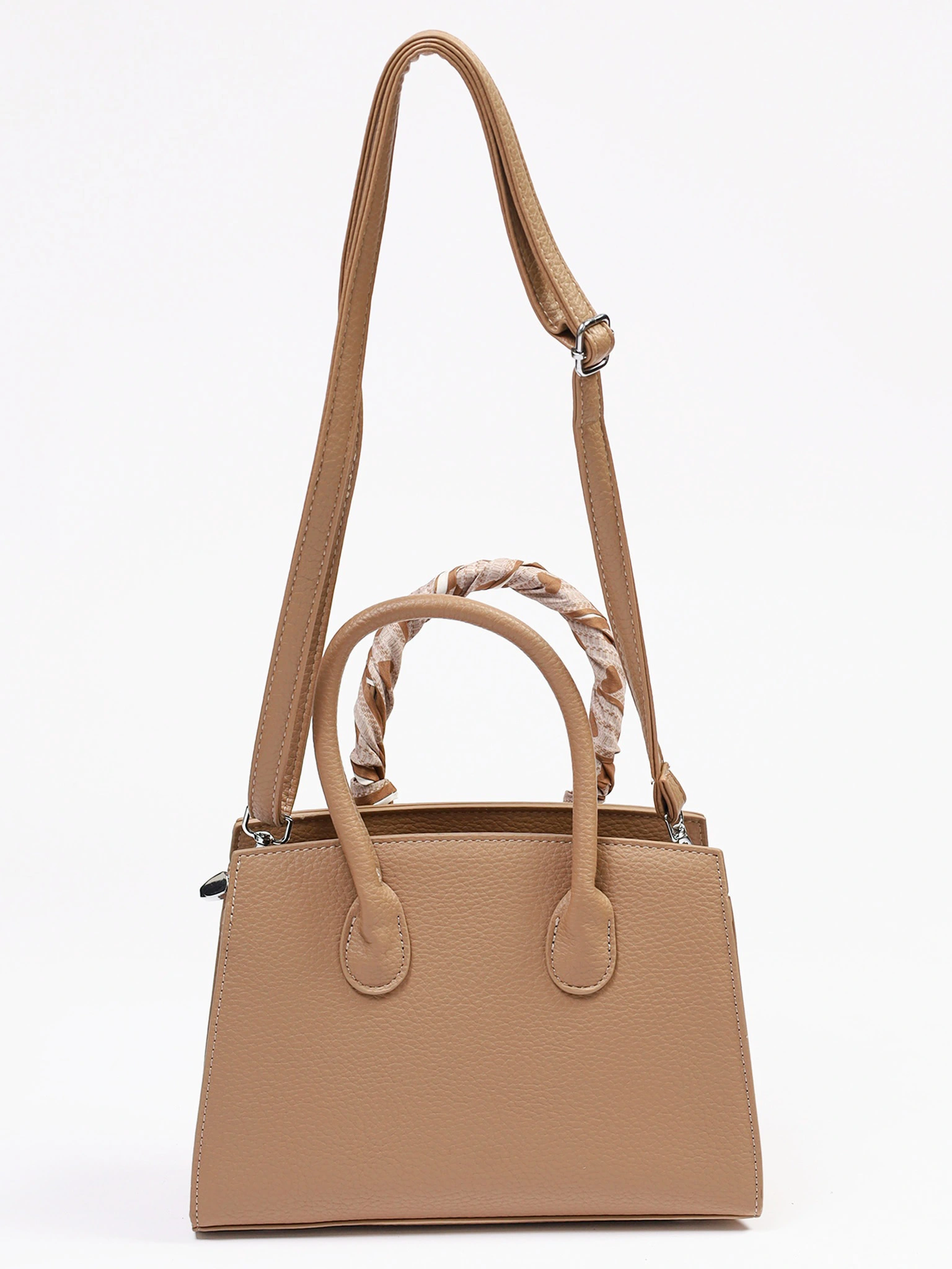 Сумка-тоут  с декоративным платком в ассортименте